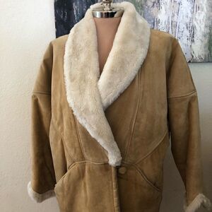 Women's Tan Shearling Jacket